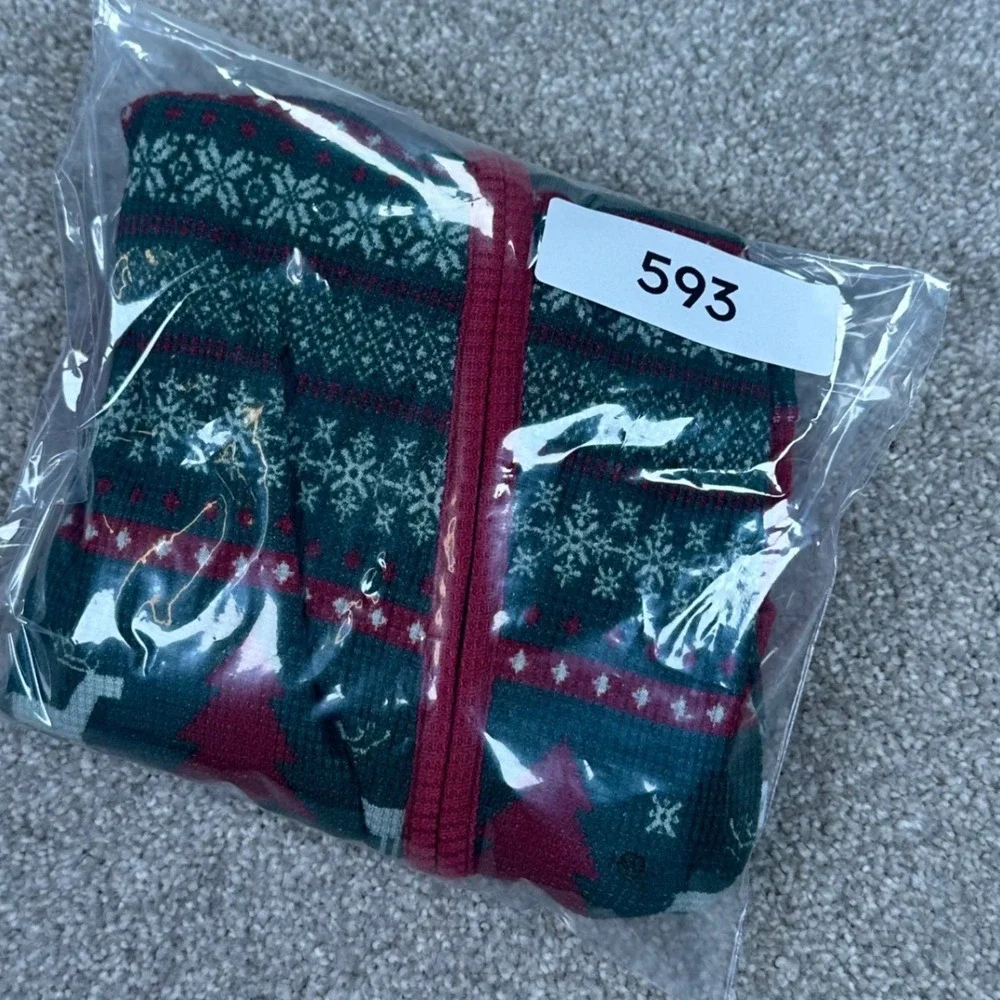 Posh Peanut Kids Christmas Pajamas Footie Sleepsuit 6‎ 9M Deer Tree Fair Isle